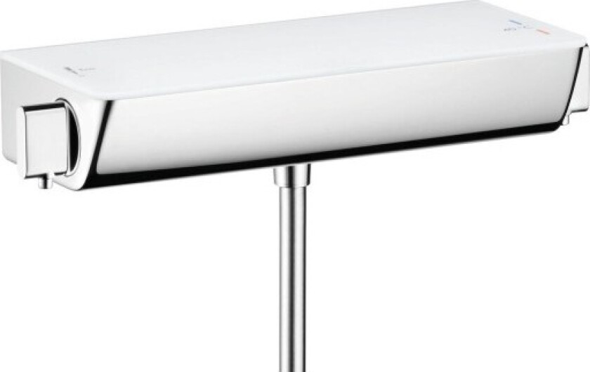 Ecostat Select dusjbatteri, krom/hvit glass