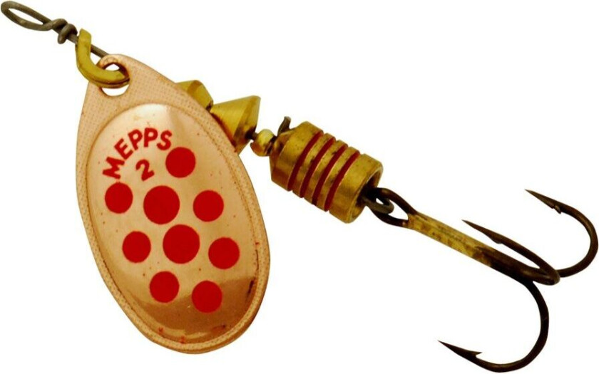 Aglia med prickar 3 / 6,5g Koppar röd