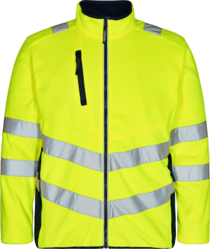 Engel Safety fleecejakke 1192 High-Vis gul/blå kl.2 str. 4XL