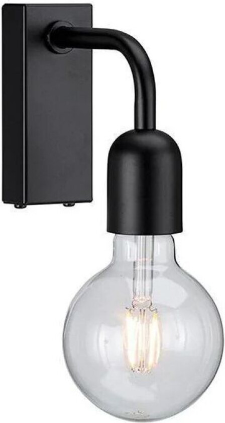 Regal singel vegglampe - Svart