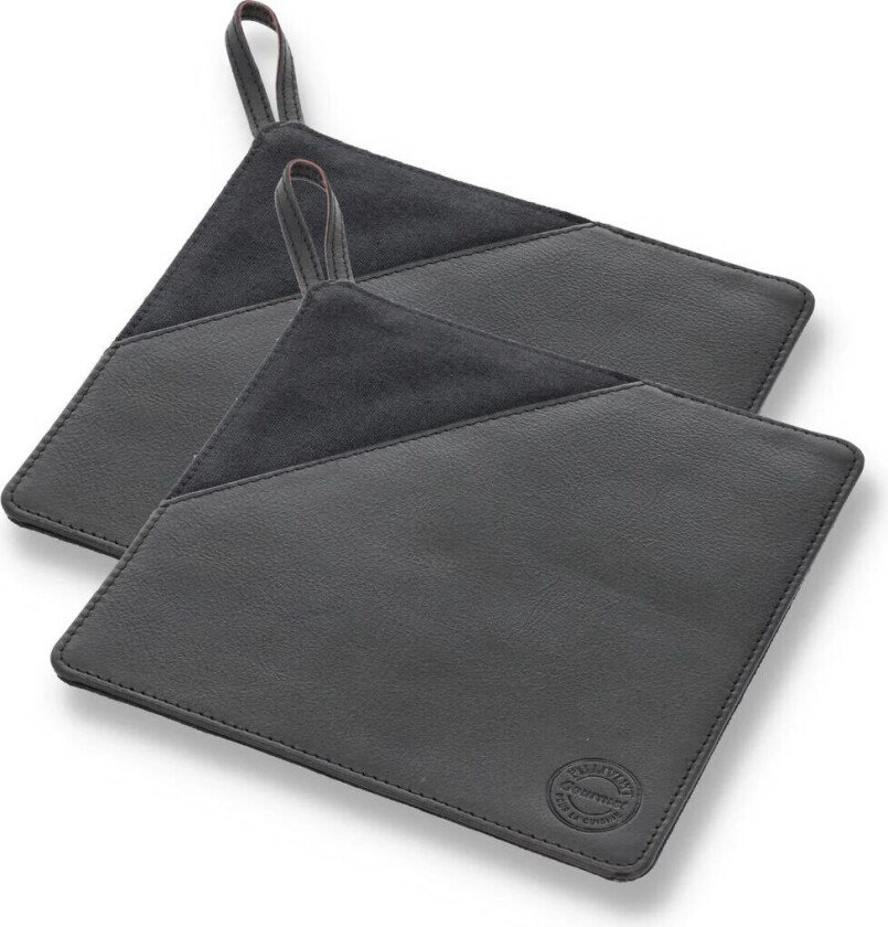 Gourmet gryteklut 20,5 x 20,5 cm 2-pakning Sort skinn