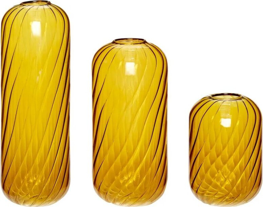 Vase 3-pakning Glas- rav