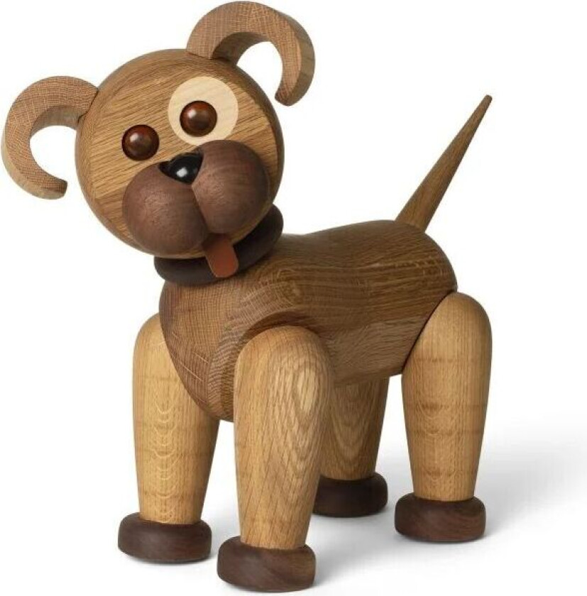 Bilde av Big Happy hund tredekorasjon Eik