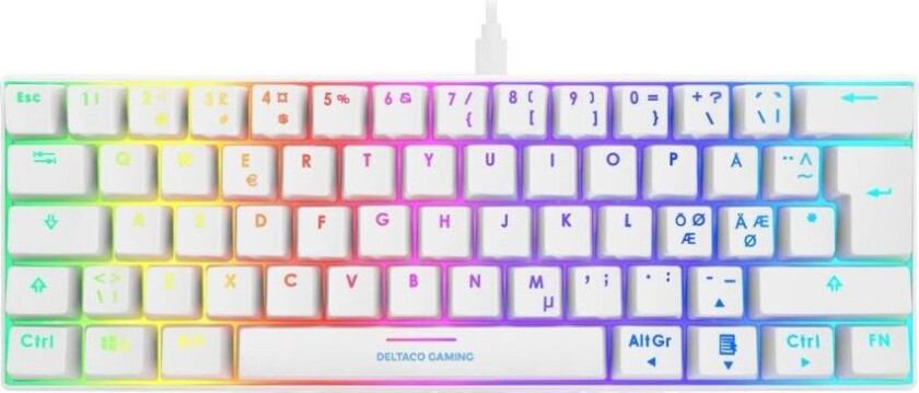 Compact Rgb Mekaniskt Tastatur White Line [Content Brown]