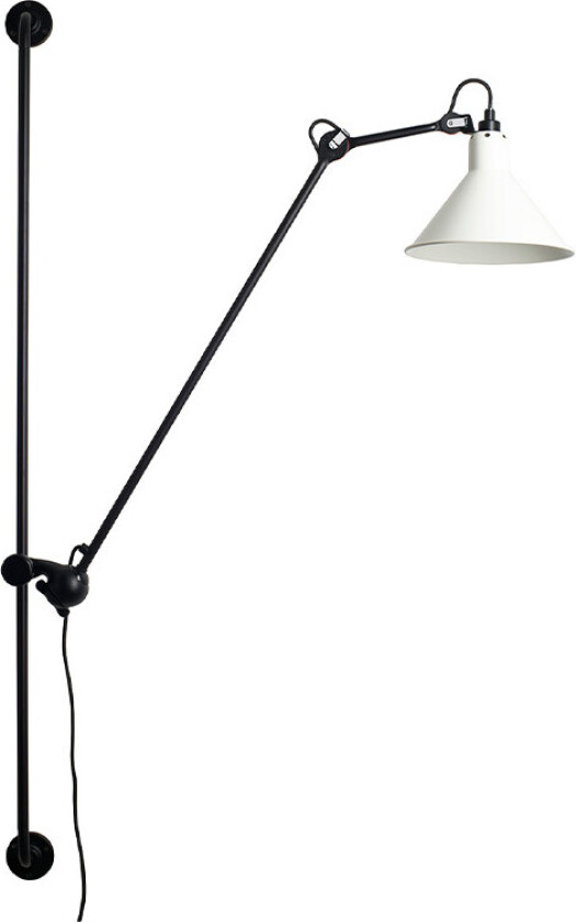 - 214 Vegglampe Conic Svart/Hvit Lampe Gras