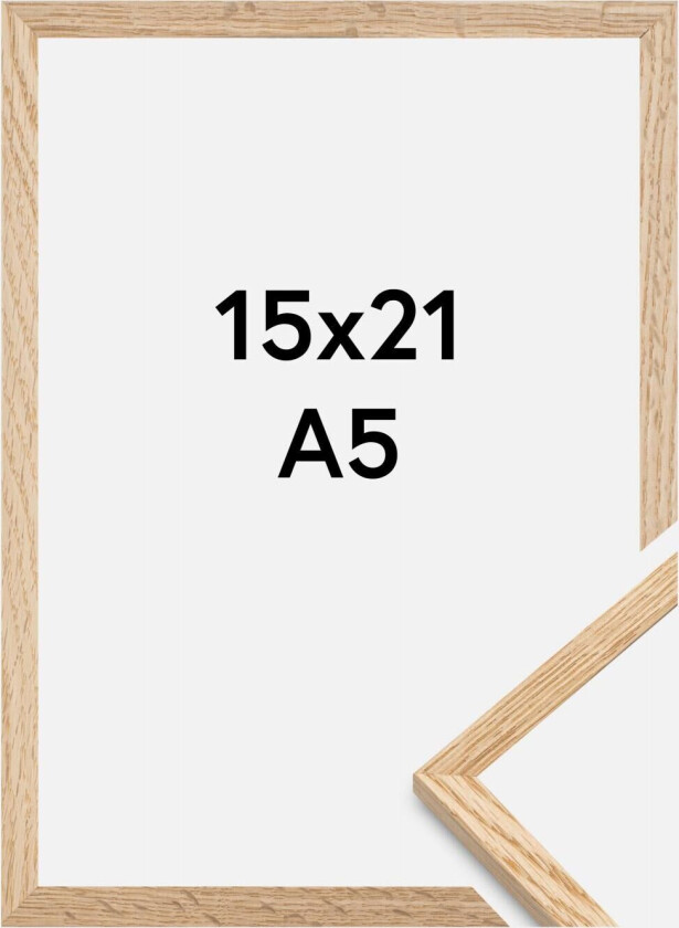 Ramme Tynn Eik Akrylglass 15x21 Cm (A5)