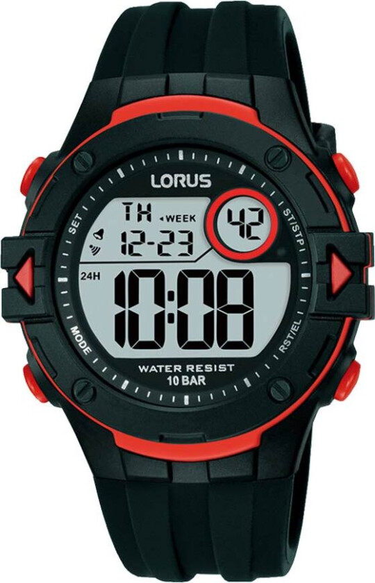 Mens Digital R2323PX9 - Digital - Sort - Herreklokker - Gummi - Akryl