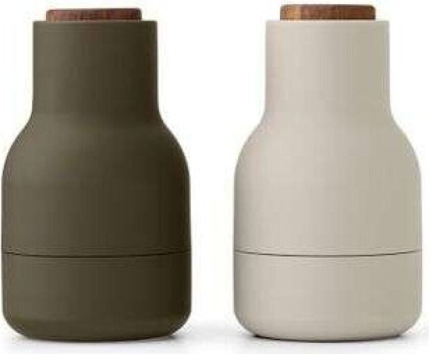 Bilde av Bottle Grinder krydderkvern Small 2-pakning Hunting green-beige-valnøtt