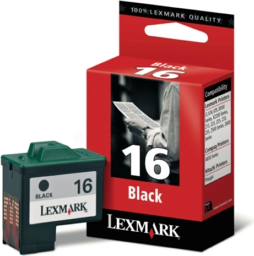 16 Blekkpatron svart, 16 ml