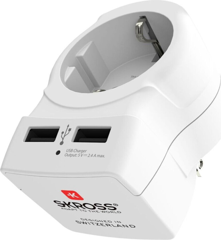 SKROSS Country Travel Adapter - Europe to USA USB