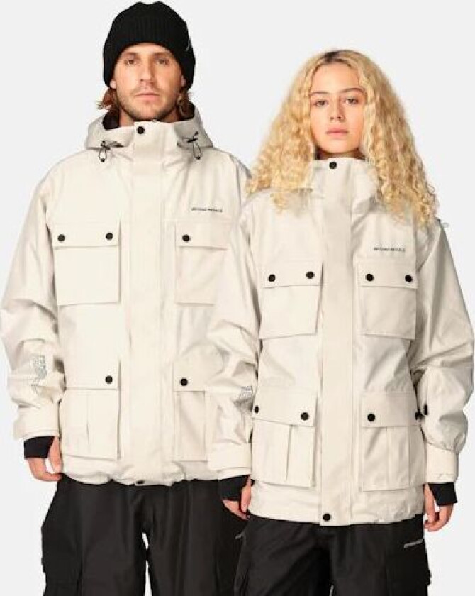 2-lags cargo snowboardjakke  Svart Unisex L