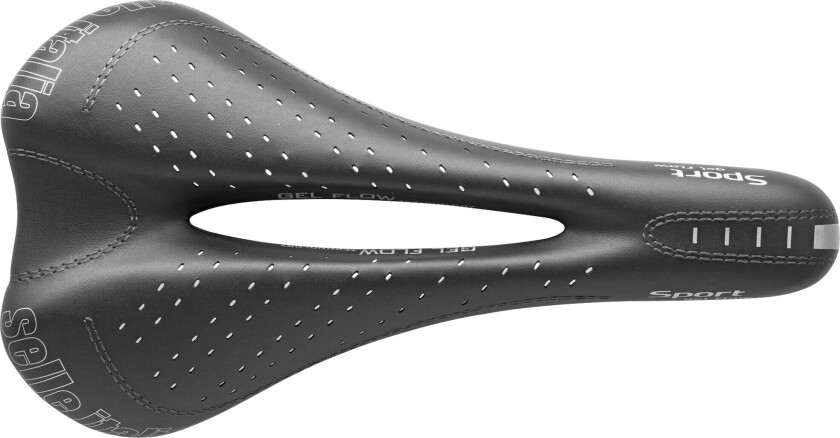 Saddle Sport Gel Flow, sykkelsete, landevei BLACK