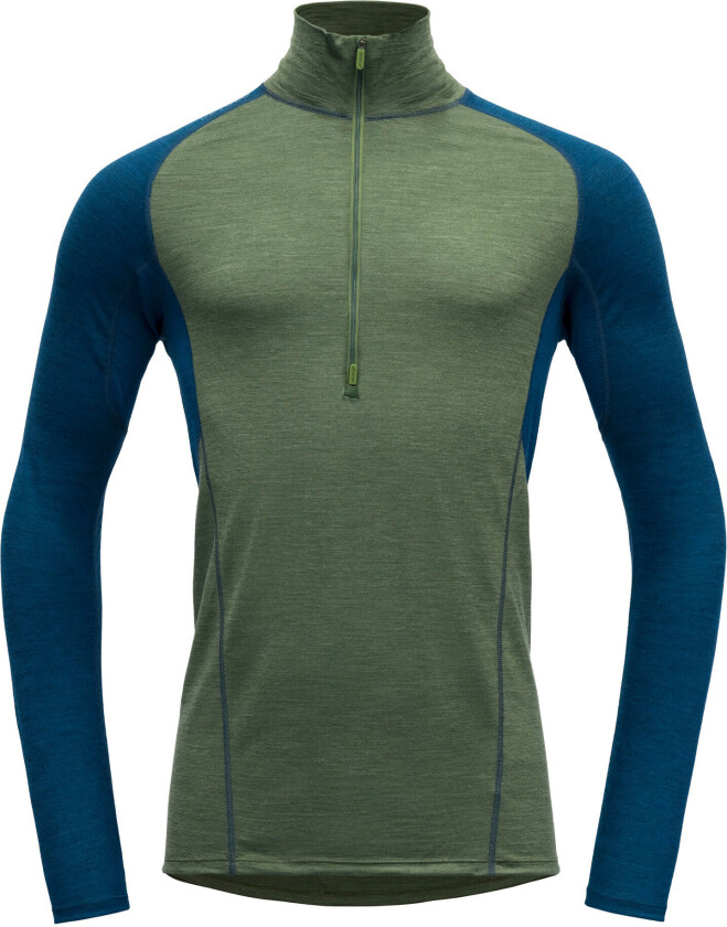 Running Merino 130 Zip Neck Herre Forest M