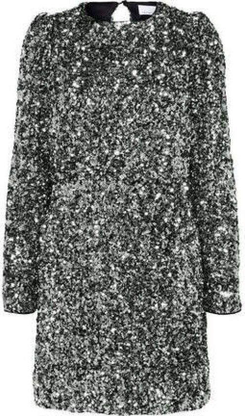 Colyn LS Short Sequins Dress - Silver 40