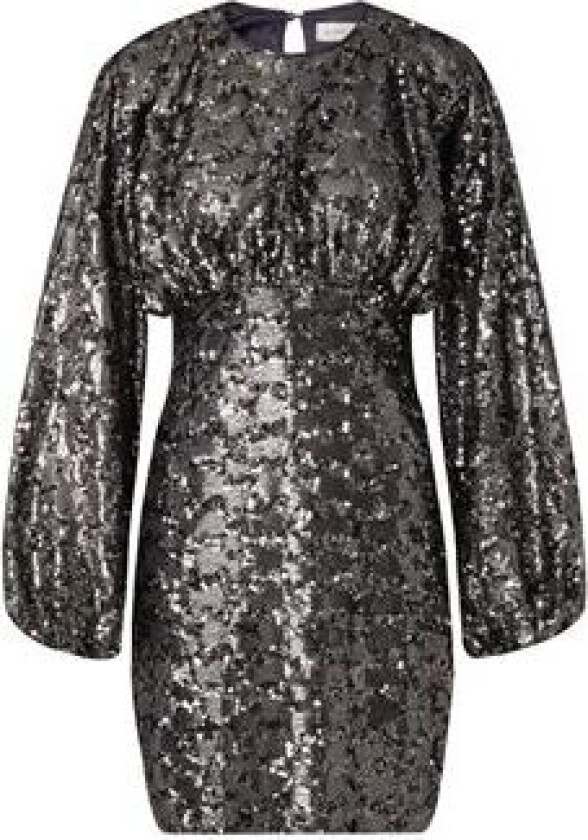 Alexandra Baloon Sleeve Sequin Mini Dress - Smoke L