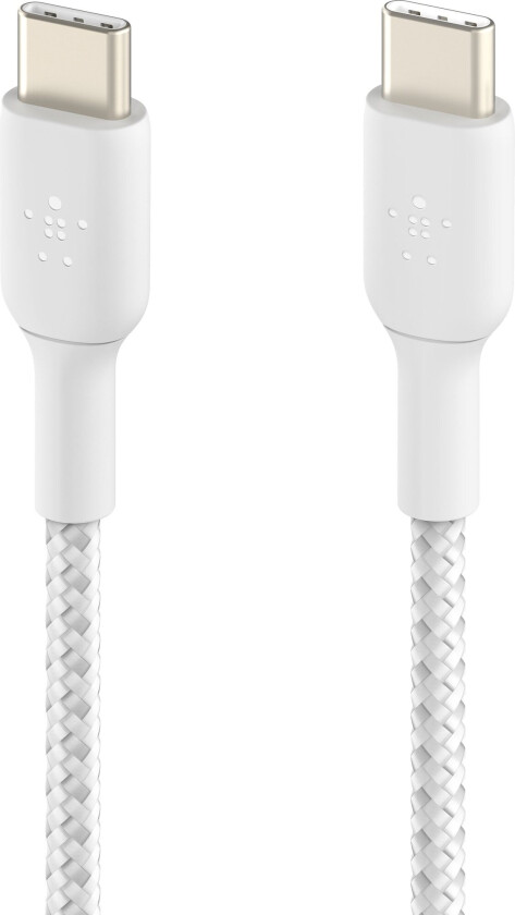 Bilde av USB-C til USB-C 60W Vevd Ladekabel 2m Twin Pack - Hvit