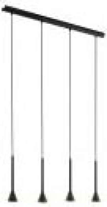 97605, Sort, Gull, Stål, Sort, Innendørs, I, 4 ampuller