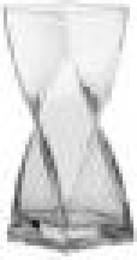 Swirl, Firkantet vase, Glass, Gjennomsiktig, Gjennomsiktig, 200 mm, 80 mm