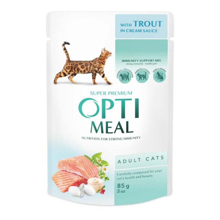 Cat Adult Trout in Cream Sauce Våtfôr til katt 12 x 85g