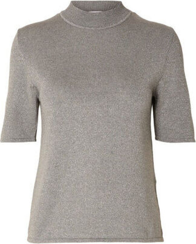 Lura Lurex 2/4 Knit Tee - Medium Grey Melange Lurex L