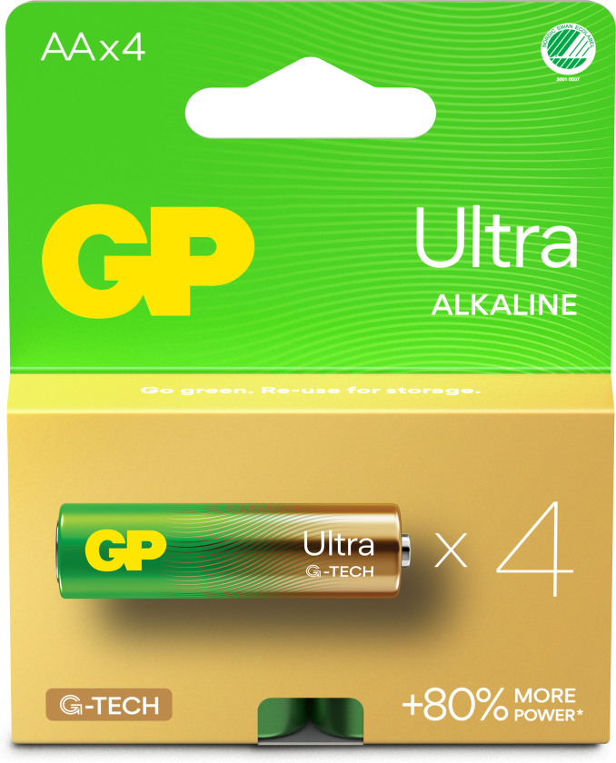GP Ultra Alkaline AAA 4-p Svanenmärkt