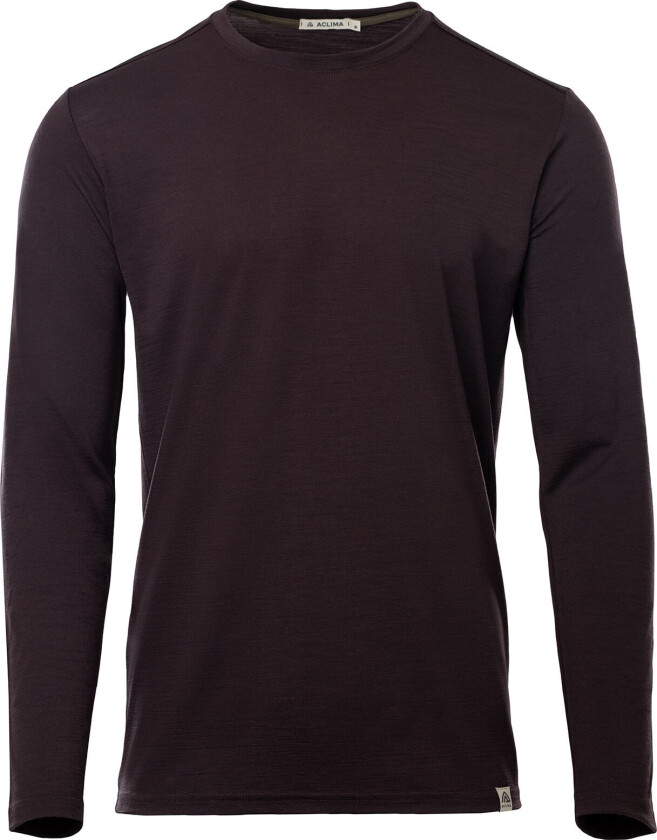 Men's LightWool 180 Crewneck Chocolate Plum S, Chocolate Plum