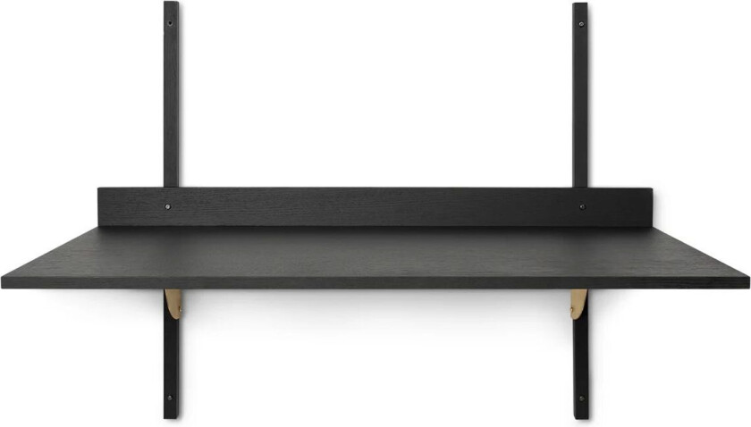 Sector skrivebord Black ash-brass