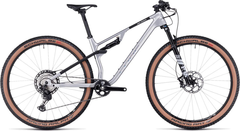 Cube AMS ZERO99 C:68X Race 29 24, fulldempet terrengsykkel, unisex Silver´N´Black