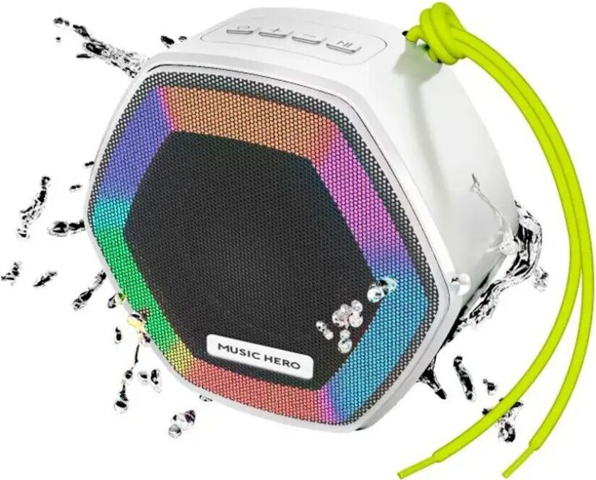 Ibiza Trådløs Bluetooth Høyttaler - Hvit