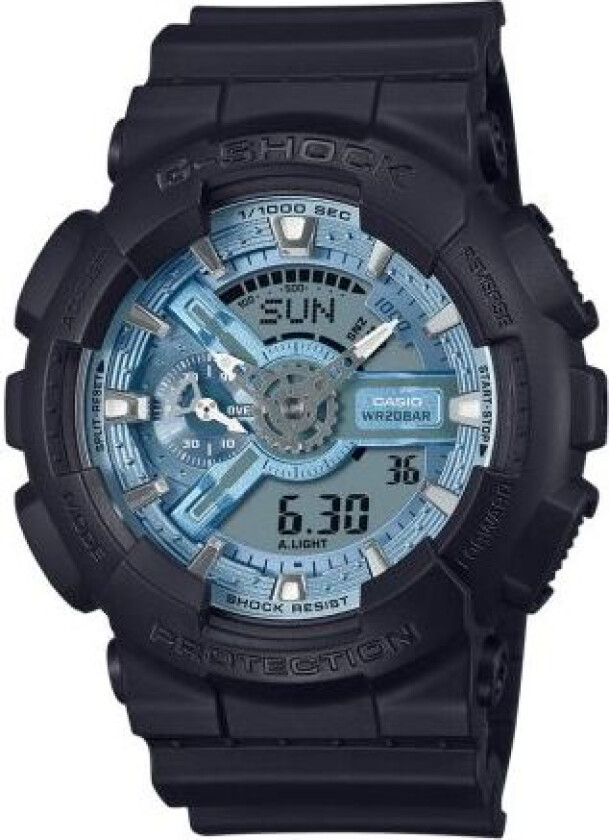 G-Shock GA-110CD-1A2ER - Anadigi - Sort - Herreklokker - Resin - Mineral