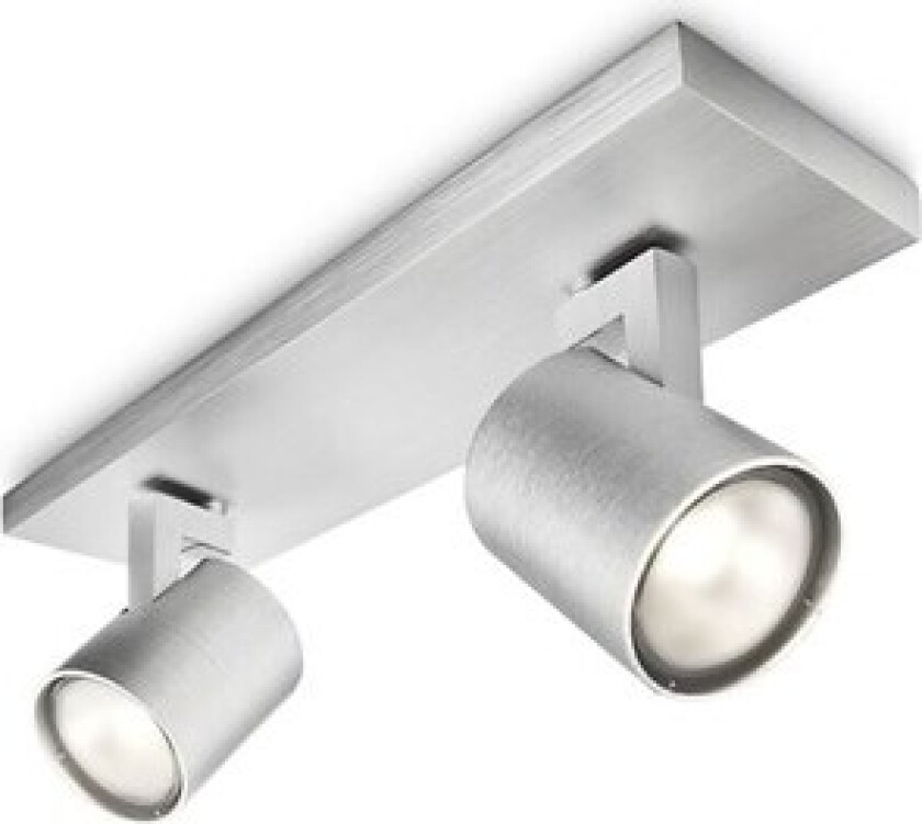 myLiving Spot, Overflateegnet, GU10, 2 ampuller, LED, 220-240 V, Aluminium