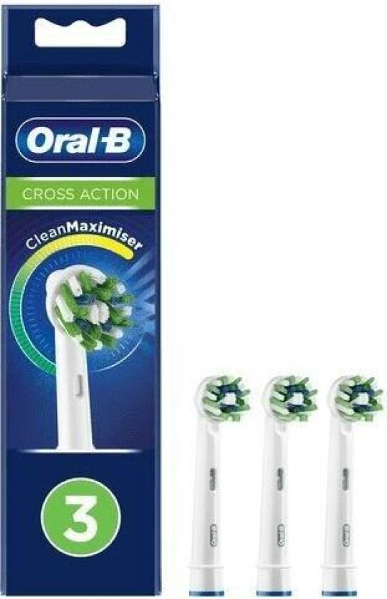 Oral-B Tannbørste Refill Cross Action 3pk
