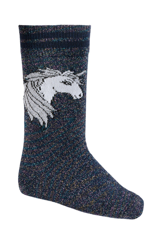 EQ KIDS Lia Glittersokker Navy (33-36)