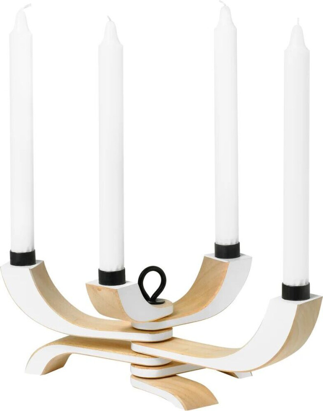 Nordic light lysestake 4 armer hvit
