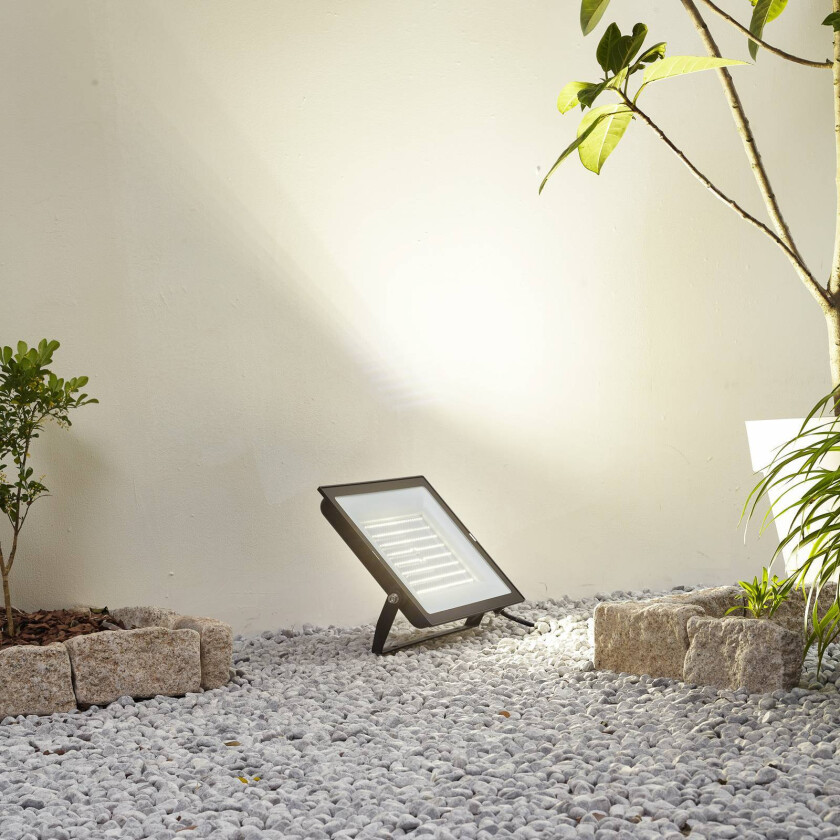 Prios LED utendørs spotlight Maikel, 200W, 16000lm, aluminium