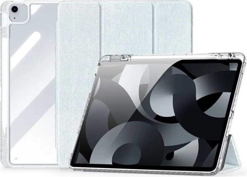 iPad Air 13" (2024) DUX DUCIS Unid Series Tri-Fold Flip Deksel - Gjennomsiktig / Lyse Blå