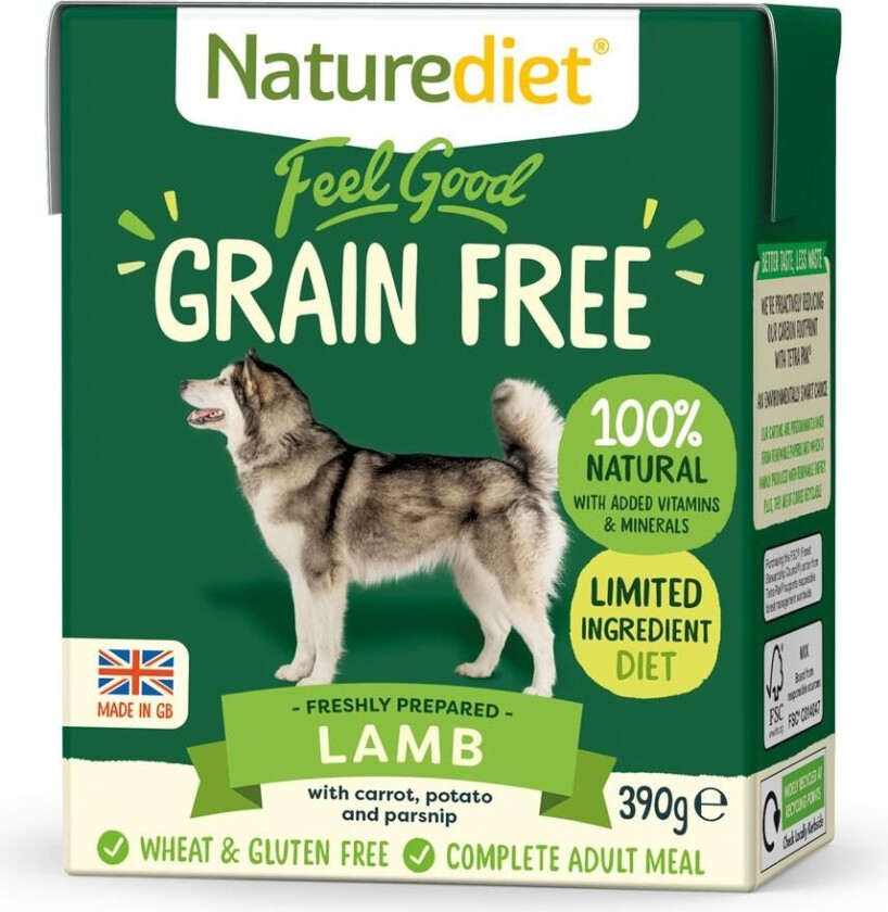 Naturediet Grain Free Lam (390 g)