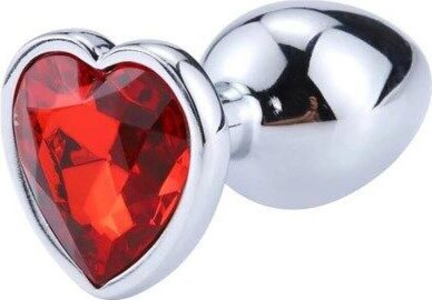 Red Scarlet Anal Plug With Heart Jewel S