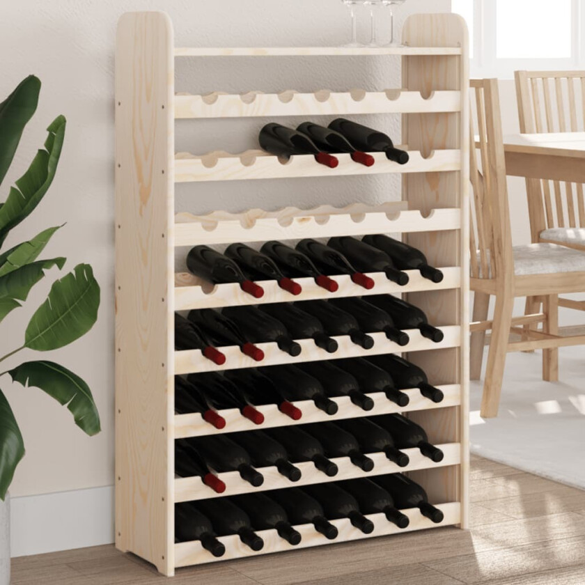 Bilde av Vinstativ med toppbrett 72,5x25x111,5 cm heltre furu