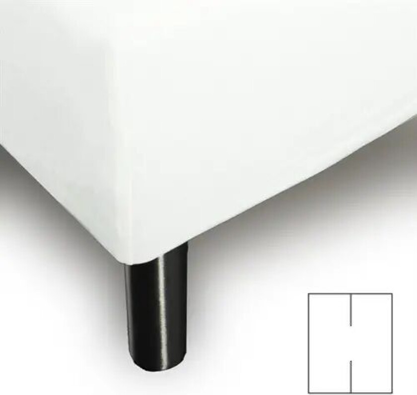 Splittlaken - 180x200x40 cm - Hvit stretchlaken - 100% Bomull -