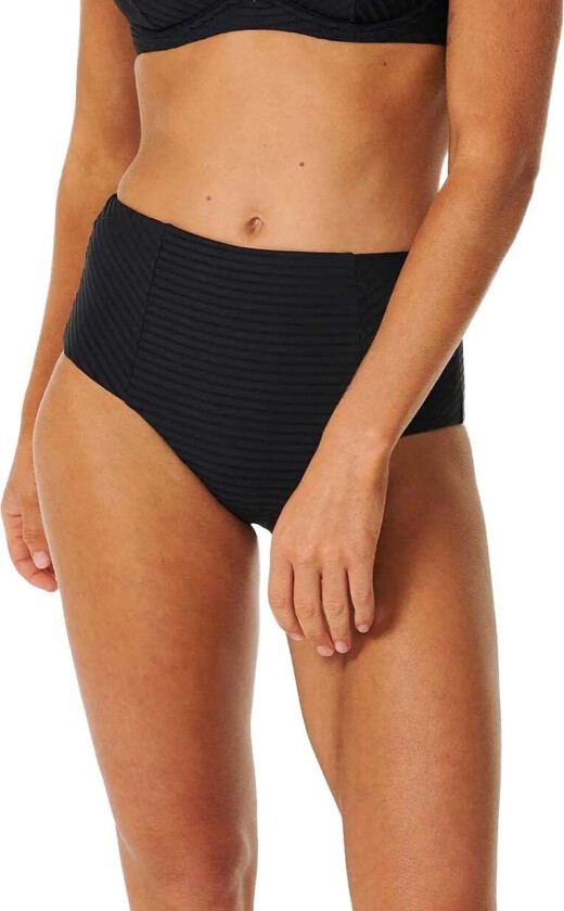 Rip Curl Women's Premium Surf Hi Waist Good Bikini Bottom Black M, Black