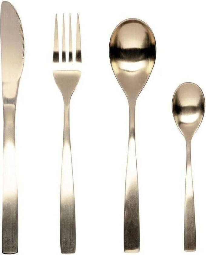 Bris: Bestikk Champagne - 16 Deler I Flott Metalleske