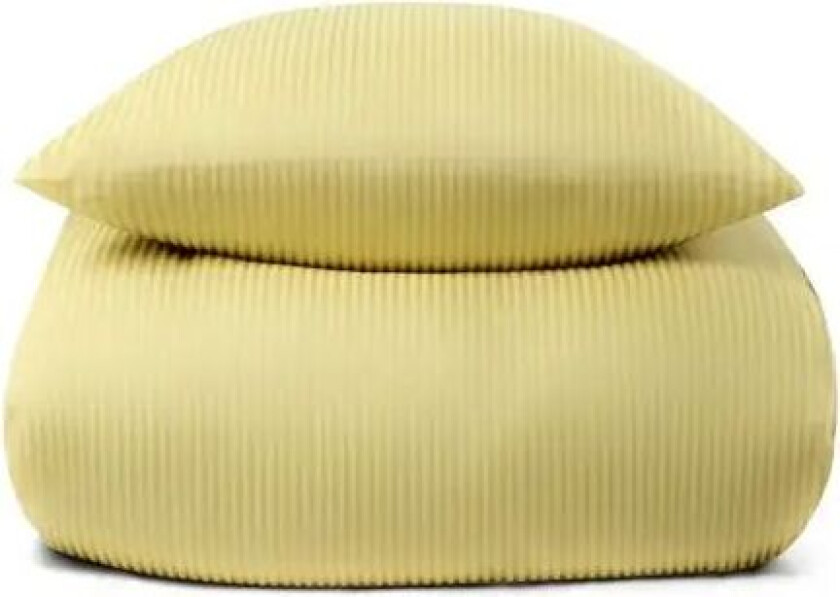 Sengetøy - 100% egyptisk bomullsateng - 240x220 cm - Gul - Jacquard vevd sengesett fra