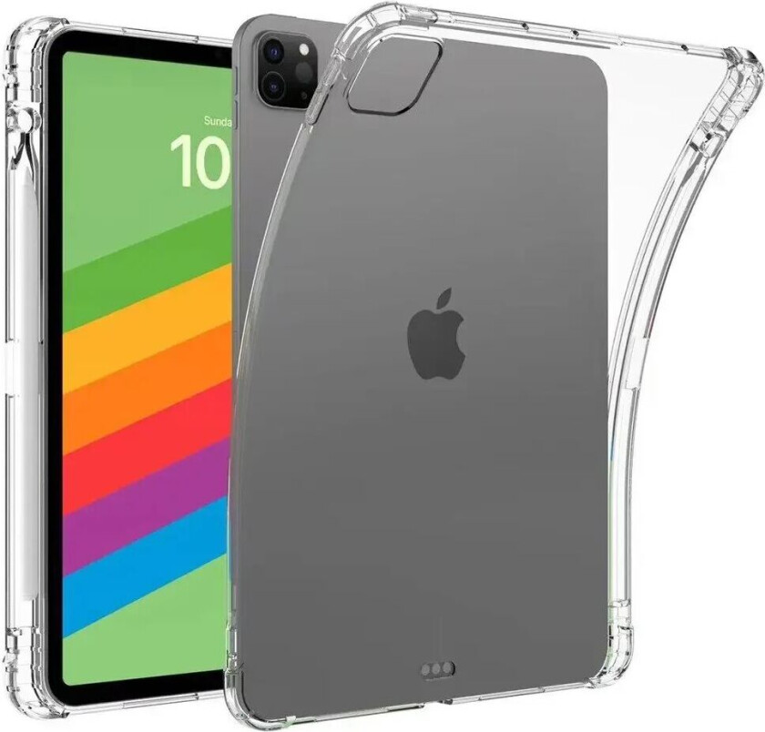 iPad Pro 13" (2024) Fleksibelt Plast Deksel med Pennholder - Gjennomsiktig