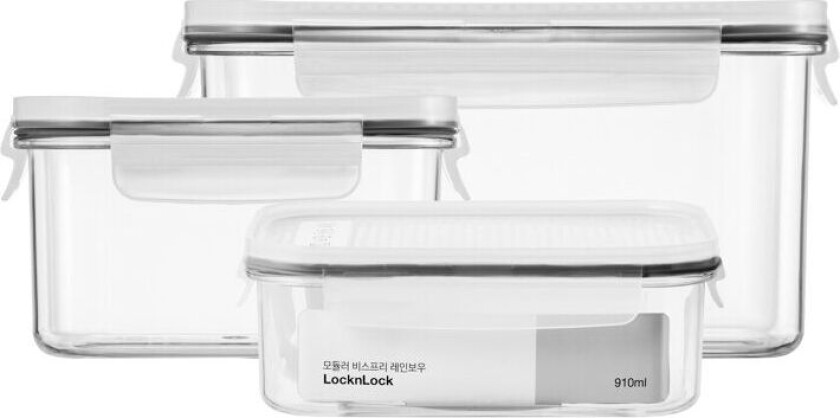 Modern House - Locknlock Oppbevaring Bokssett 3stk