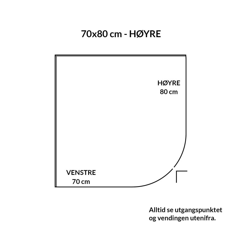 Bilde av VikingBad Mats Dusjhjørne Leddet - Krom