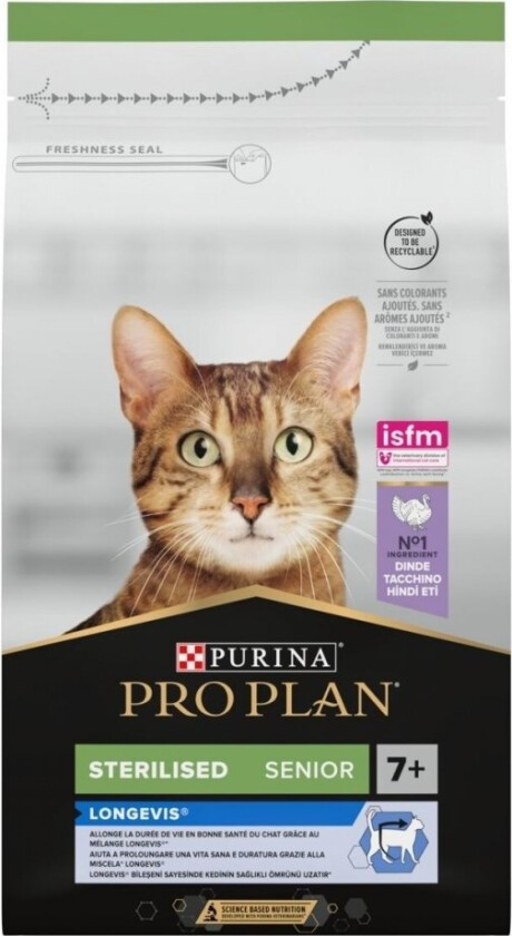 Purina Pro Plan Cat Senior Sterilised Longvis Turkey (1,5 kg)