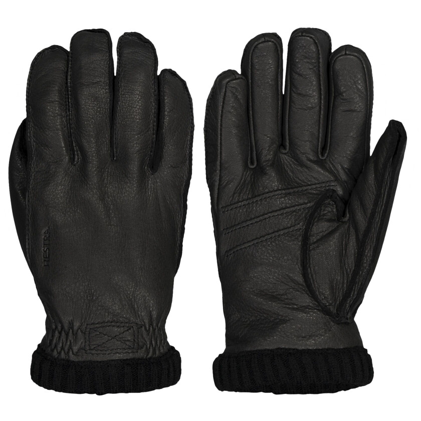 Bilde av Deerskin Primaloft Rib, skinnhanske BLACK