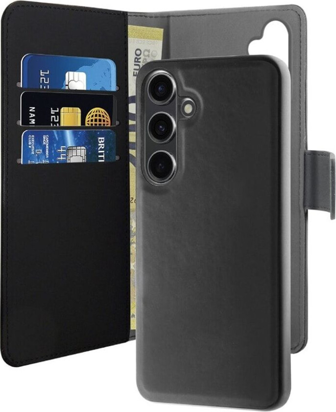 2-I-1 Magnetisk Lommebok-Deksel Samsung Galaxy S24 5g Svart