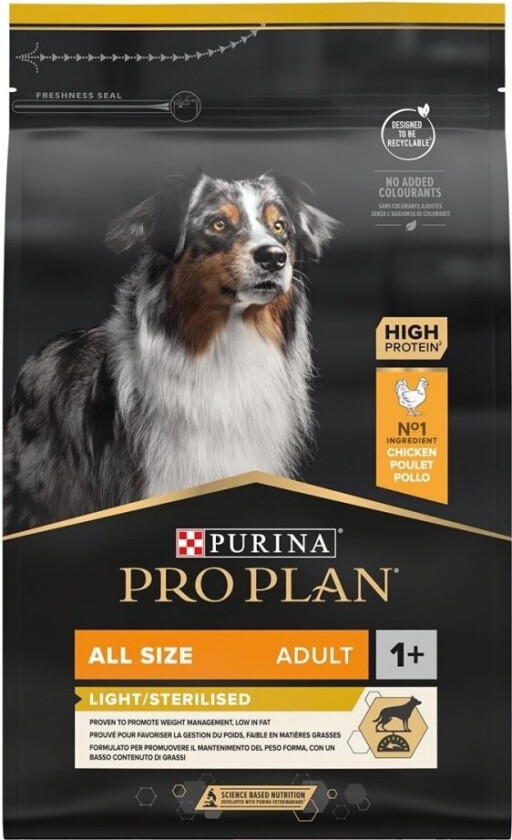 Purina Pro Plan Dog Adult All Sizes Light/Sterilised (3 kg)